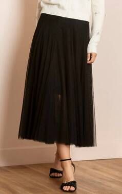 NEW JESSIE LIU lilliana tulle skirt in black